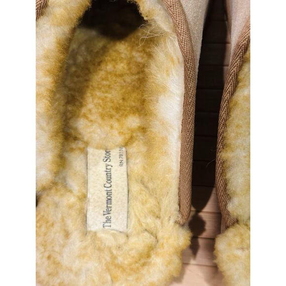 The Vermont Country Store Sheepskin Scuffs Men’s Slippers Size 9 Sherpa main image 7